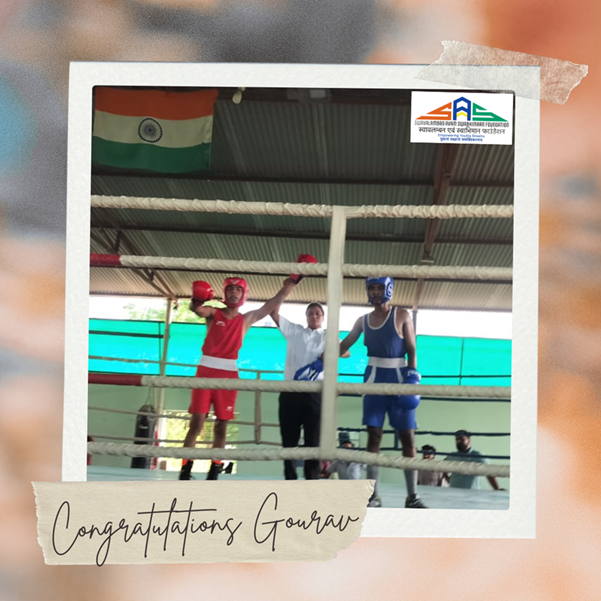 Gourav winning Gold at Dream Fit Sports Academy supported by SAS Foundation NGO Delhi