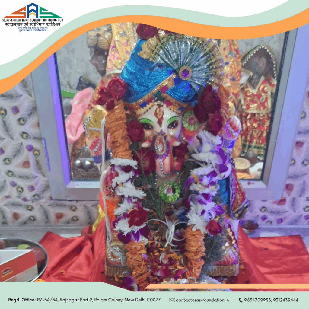 Ganesh Chaturthi Celebration in Palam at Shiv Mandir sponsored by SAS Foundation