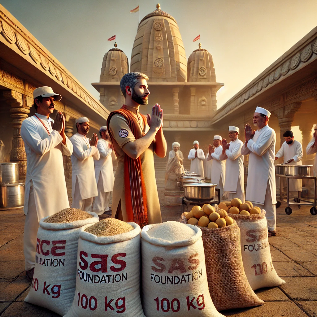 Seva that Sustains Communities: SAS Foundation Supports Grand Bhandara at Dada Dev Mandir, Palam on Phalguna Krishna Saptami